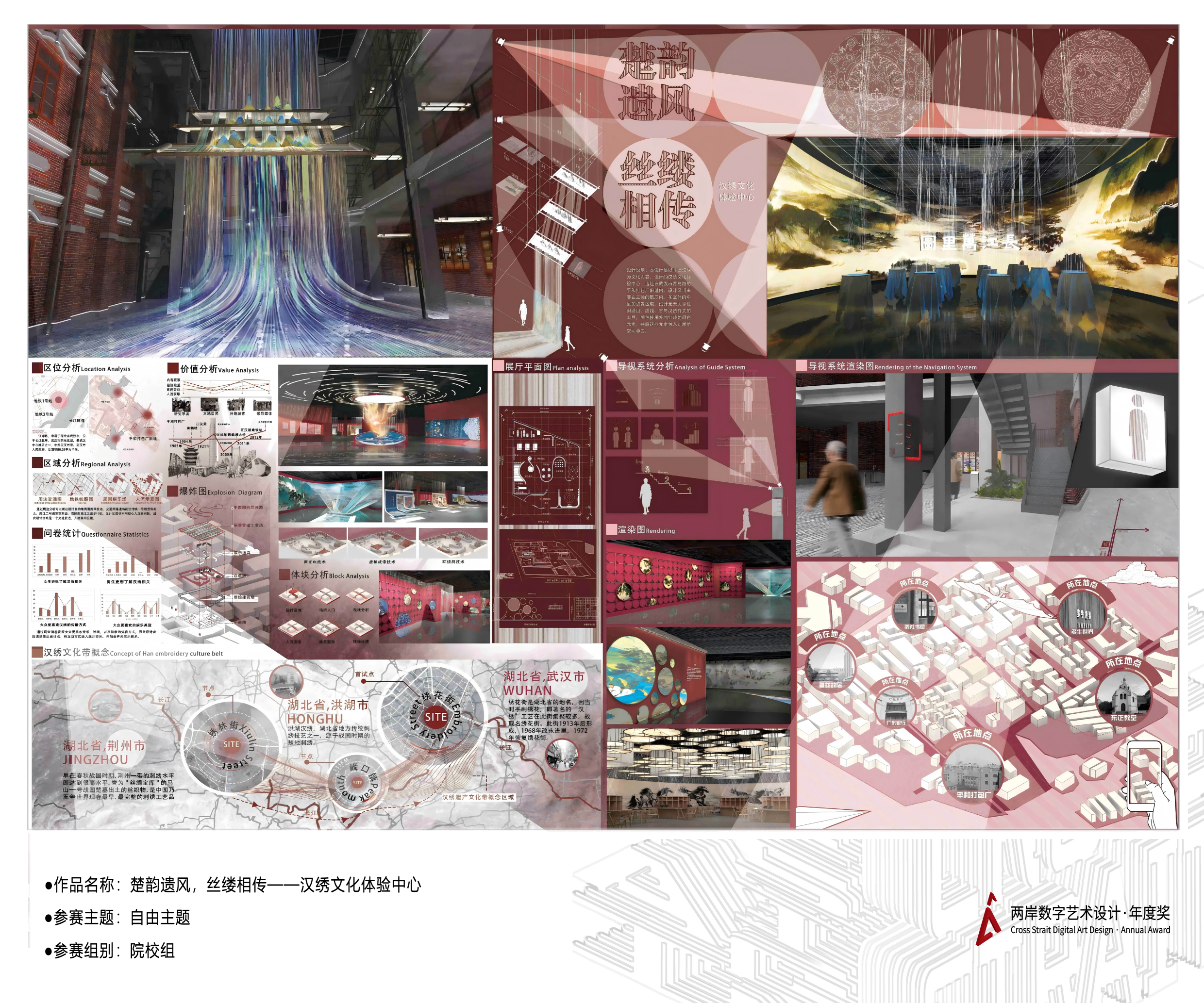 《楚韵遗风，丝缕相传——汉绣文化体验中心》——2025两岸数字艺术设计·年度奖优秀作品展-两岸国际艺术设计·年度奖·两岸数字艺术设计大赛