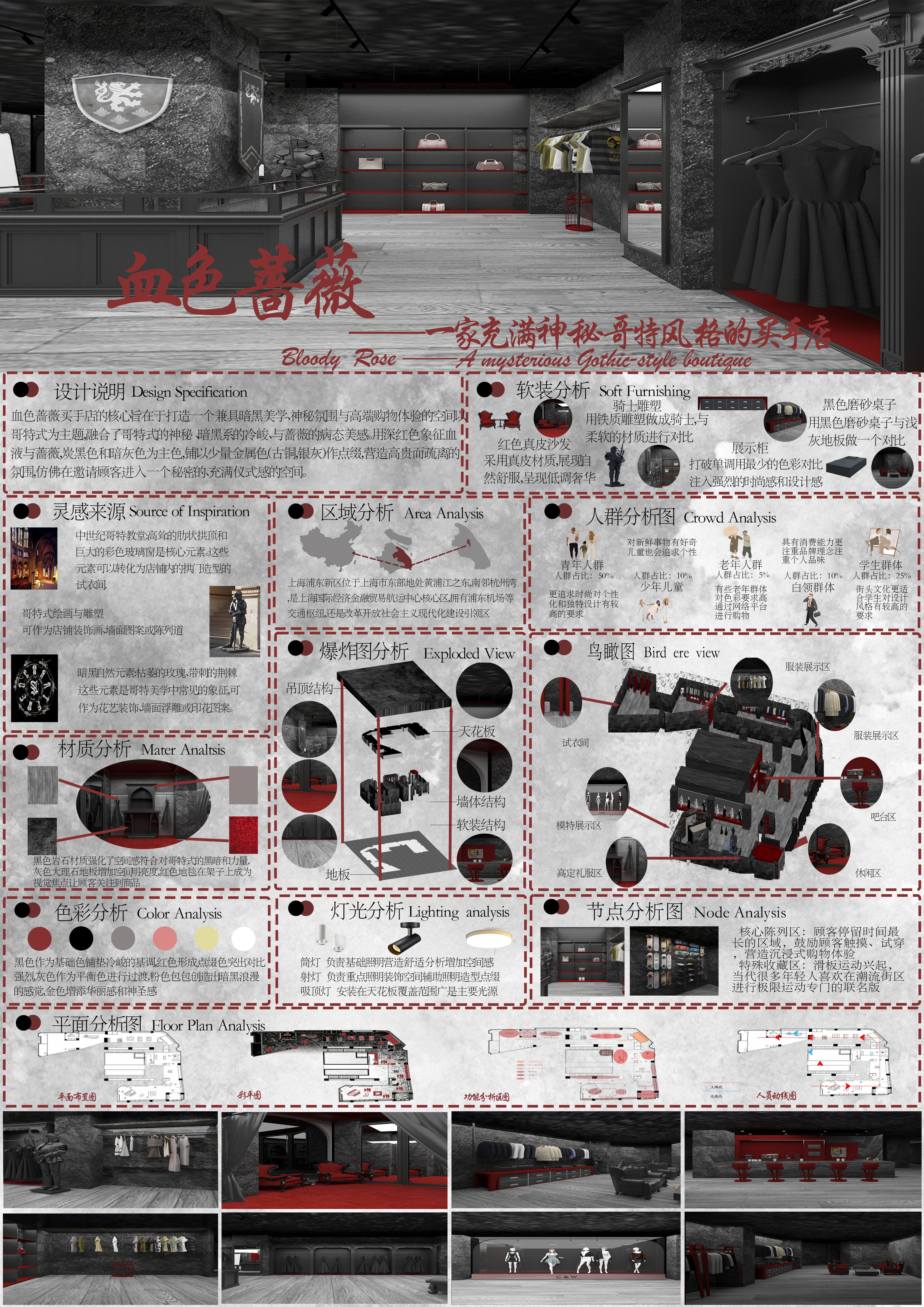 《血色蔷薇——一家充满神秘哥特风格的买手店》——2025两岸数字艺术设计·年度奖优秀作品展-两岸国际艺术设计·年度奖·两岸数字艺术设计大赛
